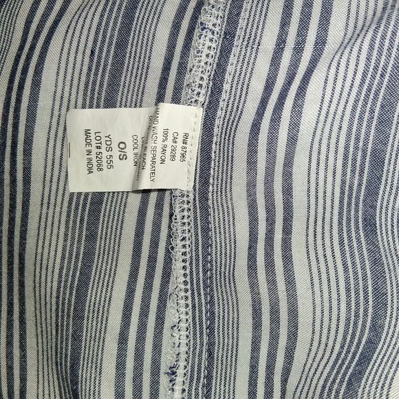 Elan Peasant Off Shoulder Striped Wide Sleeve Beachy Resort Vacation Women's OS - Picture 9 of 10